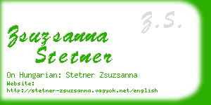 zsuzsanna stetner business card